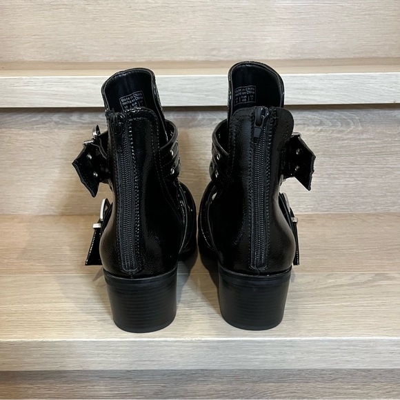 Black Buckle Ankle Boots (Vegan Leather) - Size 9 - Picture 14 of 14